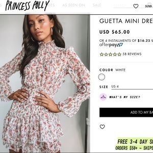 ✨NWT Guetta Mini Dress White Sz 4✨